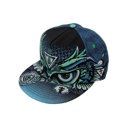 China JOINT Custom 5-Panel Men's Plain Brim Embroidery With Fashion Heat Transfer Printing Logo Snapback Hat for sale