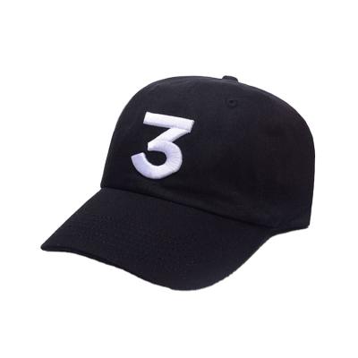 China COMMON Stylish Custom Embroidery Numbers Cotton Material Curved Brim Baseball Cap Hat With Metal Buckle for sale