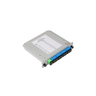 China Ftth 1:8 ftth 1x8 SC UPC Optikal Fiber Splitter Tipe Plug In PLC 1x8 for sale