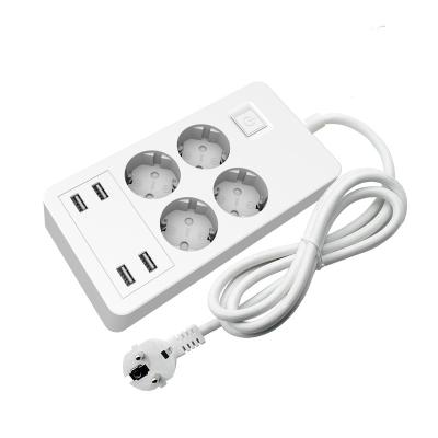 China Residential / Multi-Purpose Manufacturers Supply Mobile Phones WiFi Connection 4000w 4USB4 Socket EU Standard Extension Socket for sale