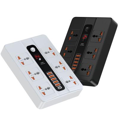 China Residential / Multi-Purpose PD Smart Power Strip With 5 Ports USB Outlet UK 6 Outlet Power Strip UK Smart QC 3.0 UK PLUG for sale