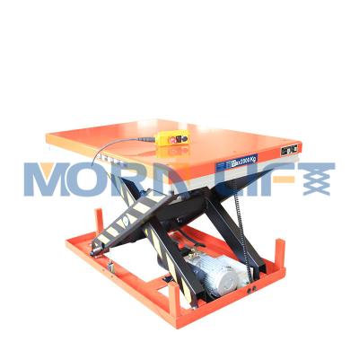 China Hotels MORNING Scissor Dock Fixed Stationary Electric Hydraulic Lift Table Small Mini for sale