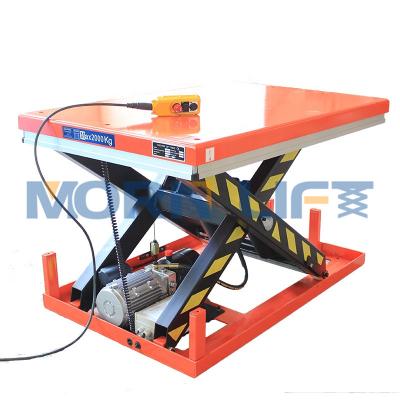 China Hot Inquiry Customized MORNING Loading Dock Hotels Mini Hydraulic Stationary Electric Fixed Warehouse Lift Table For Workshop for sale