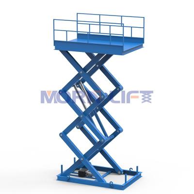 China MORNING Cargo Hotels Small Lift Mini Hydraulic Electric Lift Platform Stationary Electric Scissor Lift Table for sale