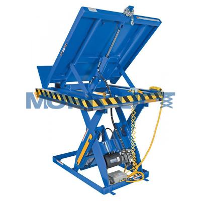 China For Goods Delivery MORNING Hydraulic Lifting Vertical Platform Mini Electric Scissor Lift Stationary Tilt Table For Pipeline for sale