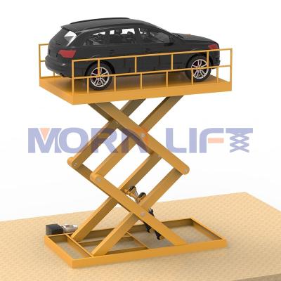 China New Design MORNING 3000kg 4000kg 5000kg Hotels Car Scissor Basement Lift Fixed Hydraulic Scissor Lift for sale