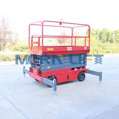 China Hotels Lift Hydraulic Portable Platform Manual Scissor Lift For Cleaning Window for sale