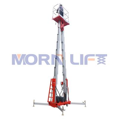 China Hotels Double Mast Aerial Mobile One Man Lift / Aluminum Lift Home Cleaning Lift Aluminum Personal Ladder for sale