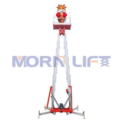 China High Quality Hotels Manual Hydraulic Double Masts Vertical Lift Aerial Work Platforms With CE ISO Certificate for sale