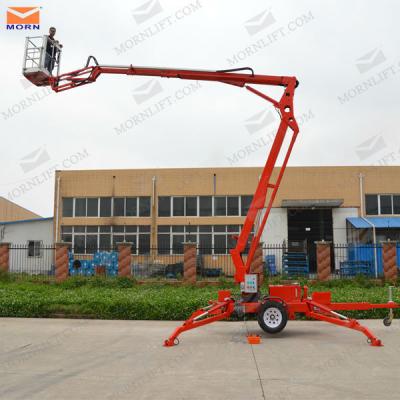 China Garment shops 6-16m trailer mounted towable man lift cherry picker for sale for sale