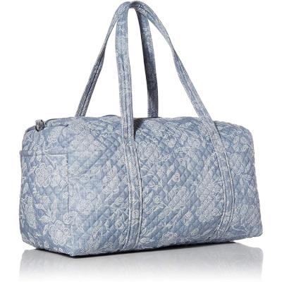 China Cotton Travel Durable Printed Cotton Fabric Womens Duffel Bags for sale