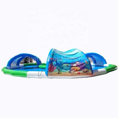 China Outdoor Water Game Hot Sale Inflatable Big Swimming Pool Ocean Park marine Theme Funny Game Adult and Kids for Outdoor Water Game for sale