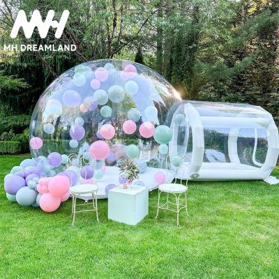 China Camping Commercia camping Inflatable bubble house with tunnel inflatable bubble tent dome tent  for party for sale