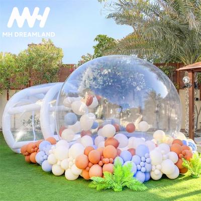 China Camping PVC Inflatable bubble house with tunnel inflatable bubble tent dome tent  for party for sale