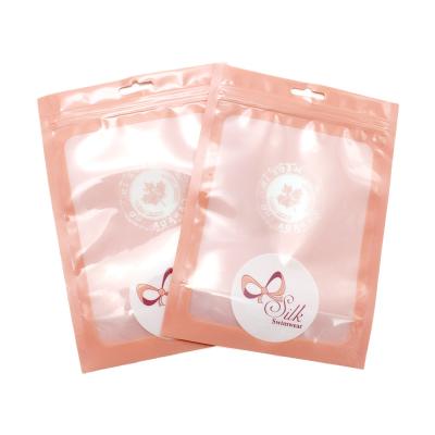 China Security Custom Personalized Zipper Bag Frosted Custom Clothing Bag Packaging for sale