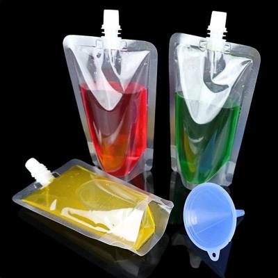 China Clear Plastic Drink Juice Pouches BPA Ice Cream Jelly Frozen Bag Energy Drinking Packaging Holder Recyclable Free Spout for sale