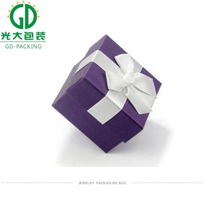 China Recyclable Customized Colorful Jewelry Gift Box With Ribbon for sale