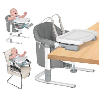 China Safety Comfortable Baby Dining Chair 2023 Latest 3 in 1 Baby Highchair Baby Booster Seat Portable Feeding Hook on Table Folding for Outdoor Baby Dining Chair for sale