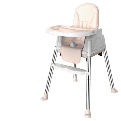 China Safety baby dining chair wholesale portable baby highchair with stainless steel pipe baby feeding chair with wheels and phone holder baby dining chair for sale