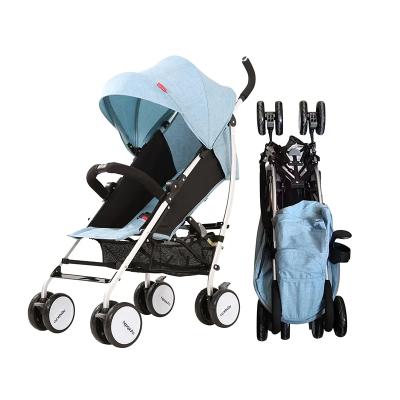 China Lightweight Folding Baby Stroller Aluminum Frame Automatic One-Hand Foldable Pram Customize Lightweight Stroller for sale