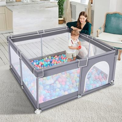 China New Modern Easy Portable Safety Large Folding Baby Fence Indoor Playpen Foldable Plastic Baby Playpens for sale