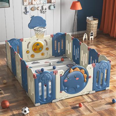 China New Modern Easy Portable Safety Large Folding Baby Fence Indoor Playpen Foldable Plastic Baby Playpens for sale