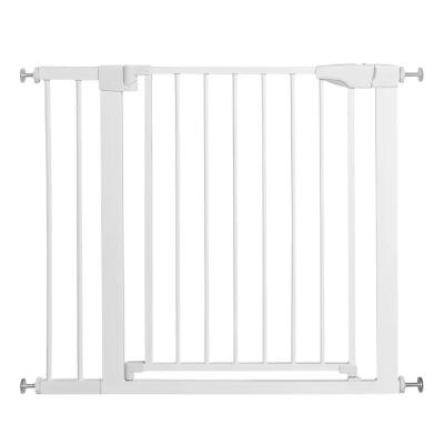 China Eco-freindly Kids Metal Fence Gate Baby Safety Temporary Lock Gate for Stairs Extension Adjustable Toddler Gate for sale