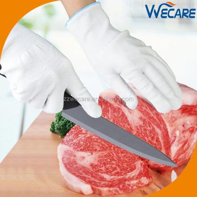 China Food Grade Cut Resistant White Kitchen Use Higher Performance Cut Resistant Gloves HPPE Meat Cutters Gloves for sale