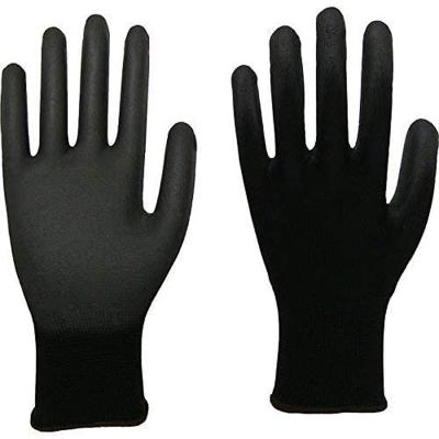 China Comfortable and Breathable Stretch Yard Gauntlets Polyurethane Safety Builders Mechanic Gardening Slim PU Coated Nylon Work Gloves for sale