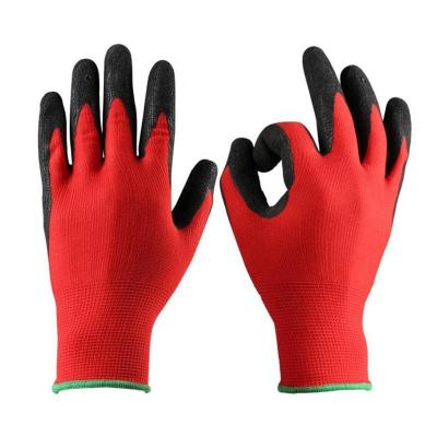 China Abrasion and Work Grip Nylon Sponge Rubber Premium Heavy Duty Construction Grip Wear Resistant Anti Slip Resistant Palm Dipped Rubber Gloves for sale