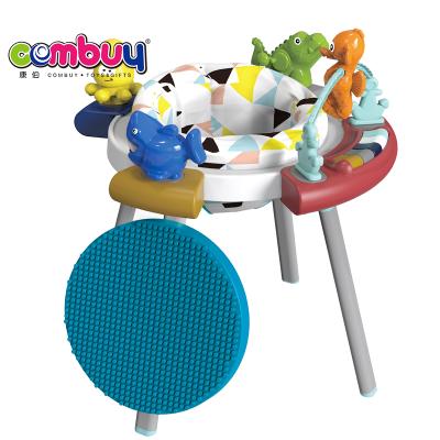 China Modern Infant Play Building Blocks Board 2 In 1 Jumperoo Toys Jumping Baby Bouncer Chair for sale