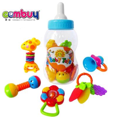 China Soft Toy Hot Selling Toy Baby Rattle Bell Silicone Plastic Baby Teether for sale