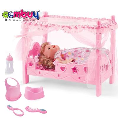 China Infant play kids playing furniture set 14 inch pink baby - doll bed infant play kids play furniture set 14 inch pink baby - doll bed for sale