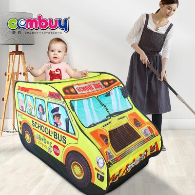 China Soft Infant Toy Indoor Children Play Foldable Toys School Bus Tent for sale