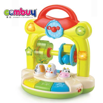 China Rotating Animal Piano Toys Rotating Animal Piano Baby Light Music Electric Toddler Educational Toys for sale