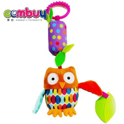 China Rattle Teether Belling Teether Baby Game Music Cartoon Rattle Plush Toy Owl for sale