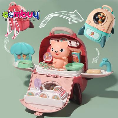 China Interactive Makeup House Kitchen Backpack Kids Pet Pretend Play Toy Interactive Makeup House Kitchen Backpack Kids Pet Pretend Play Toy for sale