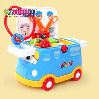 China Music Most Popular Children Plastic Medicine Doctor Ambulance Set Toy Car for sale