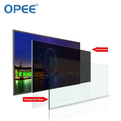 China Global TV with 50 55 65 75 85 86 inch tempered glass 43inch 49 double tempered glass television led lcd tv telivision for sale