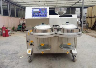 China commercial use stainless steel material oil pressing/extracting machine with two oil filter pan for sale