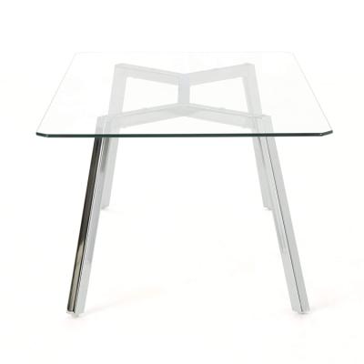 China China Product Modern Living Room Furniture China Furniture Dining Table Metal Glass Table for Dining Room and Restaurant for sale