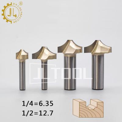 China Carbide Tideway Open-Cut Carving Router Bit Woodworking Tools For CNC 6.35mm Opening Carving Cutter for sale