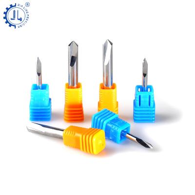 China CNC Milling Cutter Machining Chamfering Solid Carbide For Two Flute ABS Acrylic High Quality And Durable Cutter With Angle for sale