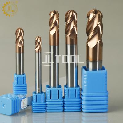 China JIALING CNC Four Flute Ball Nose Milling Machining End Mill For Metal Shank 4mm CNC Machine Tool Four-Edge Ball Mill Cutter for sale