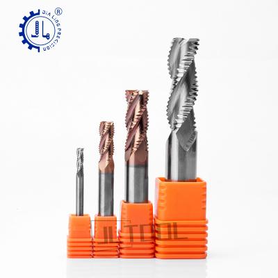 China CNC High Speed ​​Cutting 4 Flute Rough Milling Cutter Helical Aluminum End Mill For Metal for sale