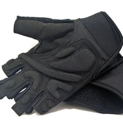 China 2020 Fashionable Black Non-Slip Breathable Custom Logo Polyester Comfortable Half Finger Cycling Gloves for sale