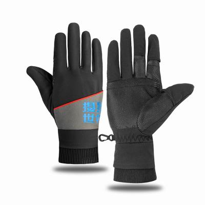 China Custom Styles Autumn And Winter Outdoor Sports Running Photography Increasing Flip Finger Open Silicone Factory Non-slip Gloves for sale