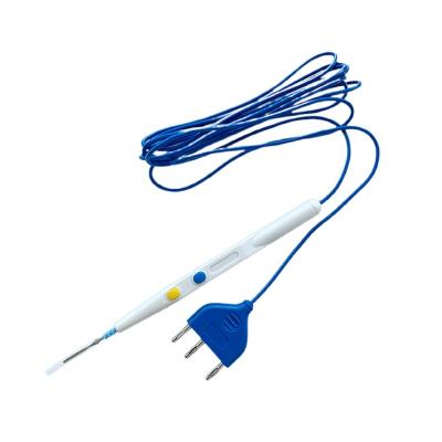 China Single Use Electrosurgical Pencil Blue Disposable Electrosurgical Pencil Metal ESU Pencil For Operation for sale