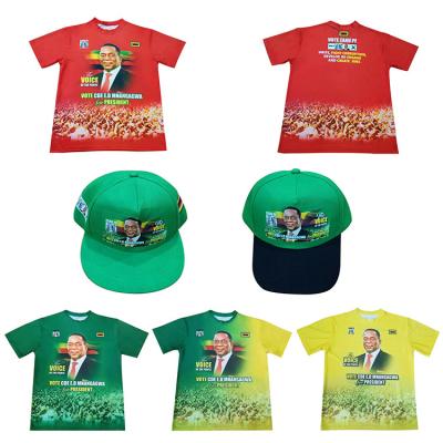 China Anti-Wrinkle Men Sports Shirt Custom Made Polyester T-shirt Presidential Vote Simple High Quality T-shirt Cheap for sale