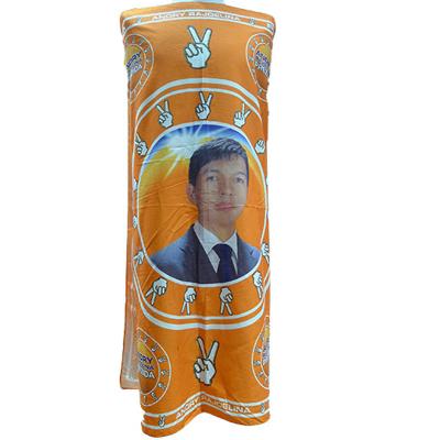 China Comfortable African Cotton Fabric Print Khanga Election Campaign Custom Kangas for sale